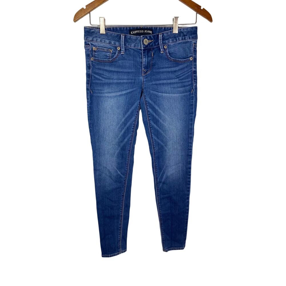 Express Stella Low Rise Legging Jeans • Medium Blue • Women’s Size 2
